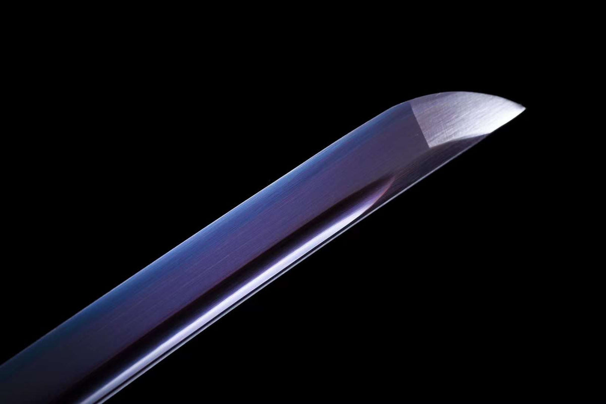 Purple Dragon Katana – 1060 Steel, Bo-hi, Red Saya – view 8