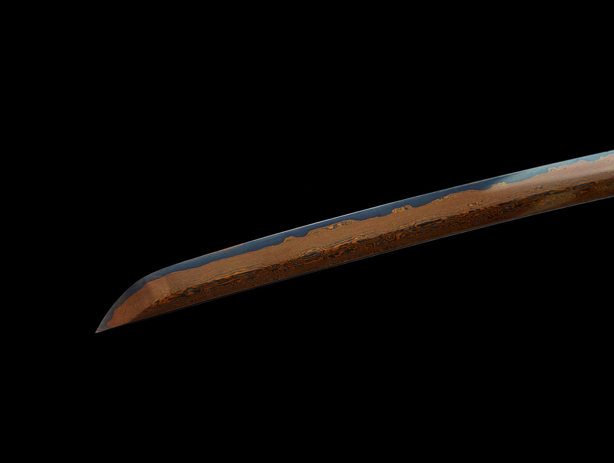 Guren 紅蓮 Katana – San-Mai "Red Roast" Blade – view 11