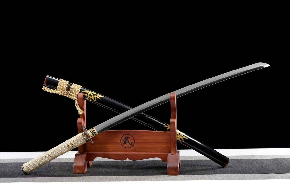 Ha 葉 Katana – Kobuse Forged, T10 Damascus Steel – view 1