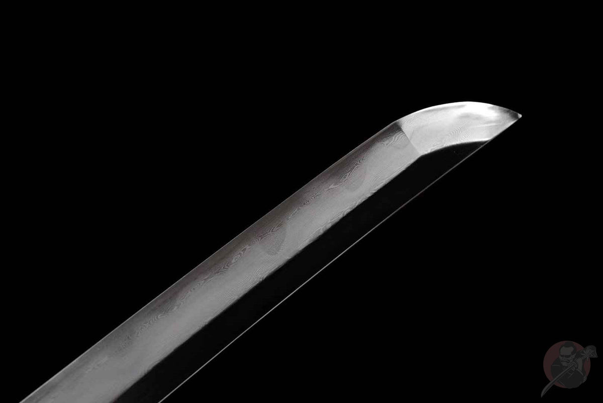 Katana Shujin 主人 – T10 Core with Damascus Hamon Steel – view 10