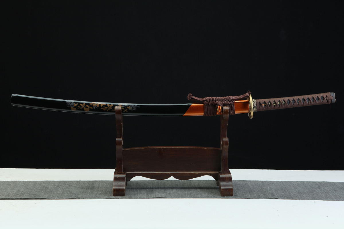 Katana Doragon ドラゴン – Damascus Steel, Dragon Tsuba – view 5