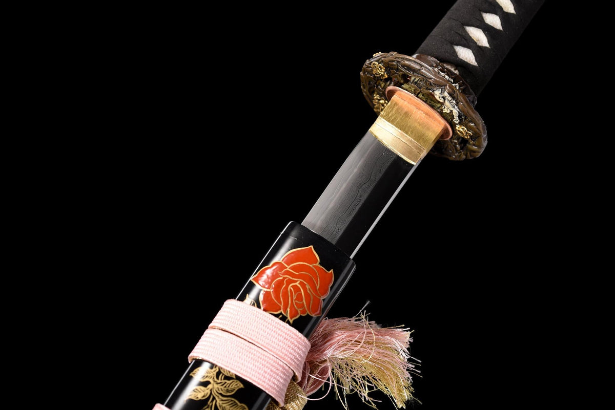 Katana Hanamai 花舞 – T10 and Damascus (Kobuse) Steel – view 5