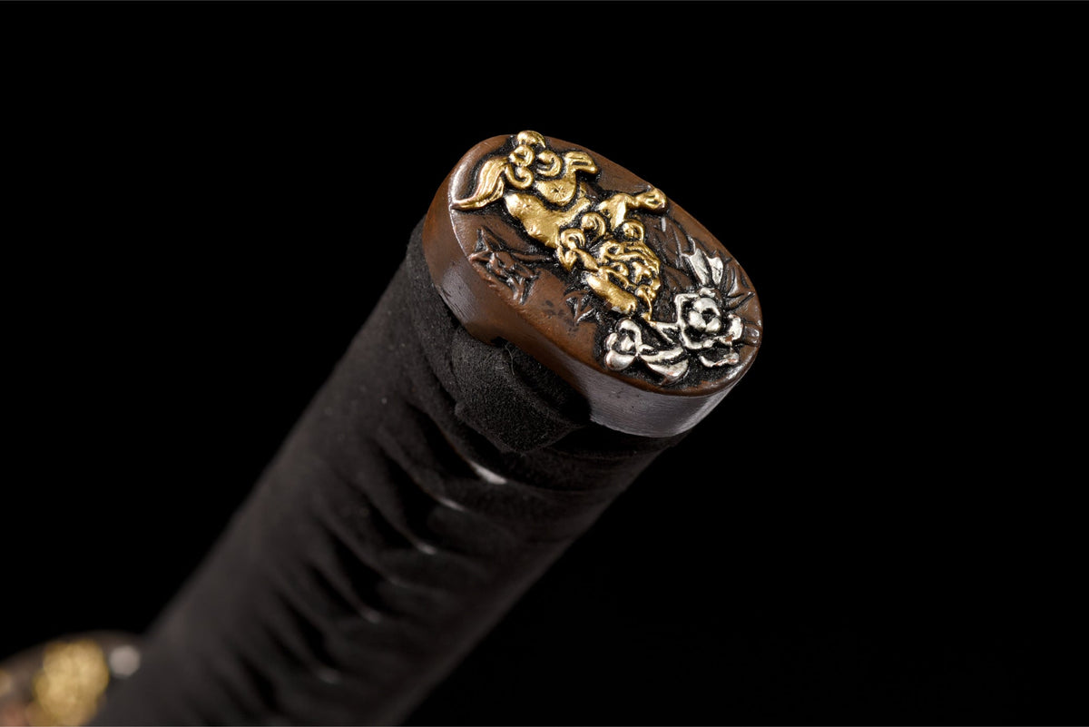 Katana Hanamai 花舞 – T10 and Damascus (Kobuse) Steel – view 17