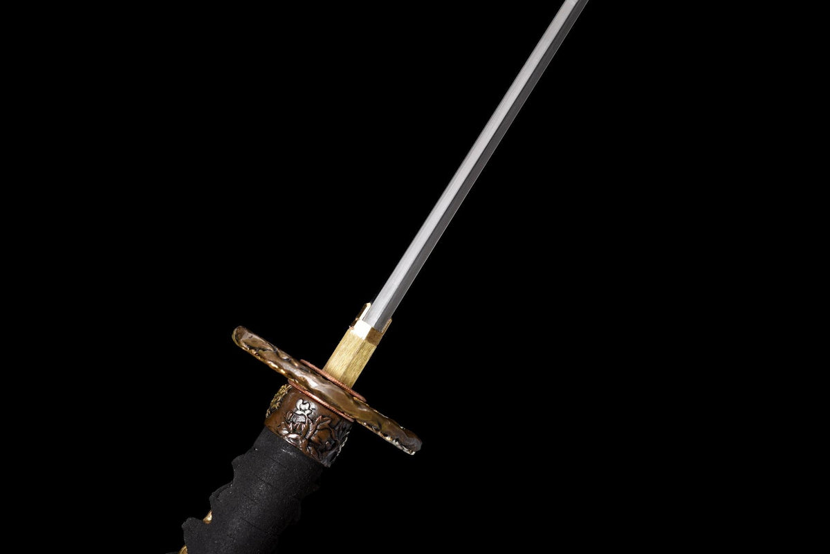 Katana Hanamai 花舞 – T10 and Damascus (Kobuse) Steel – view 9