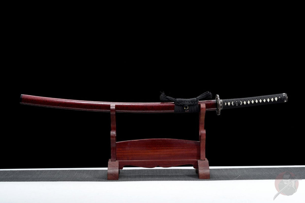 Ketsueki 血液 Katana — Red Saya, T10 Steel – view 2