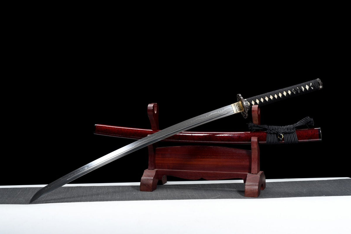 Ketsueki 血液 Katana — Red Saya, T10 Steel – view 5