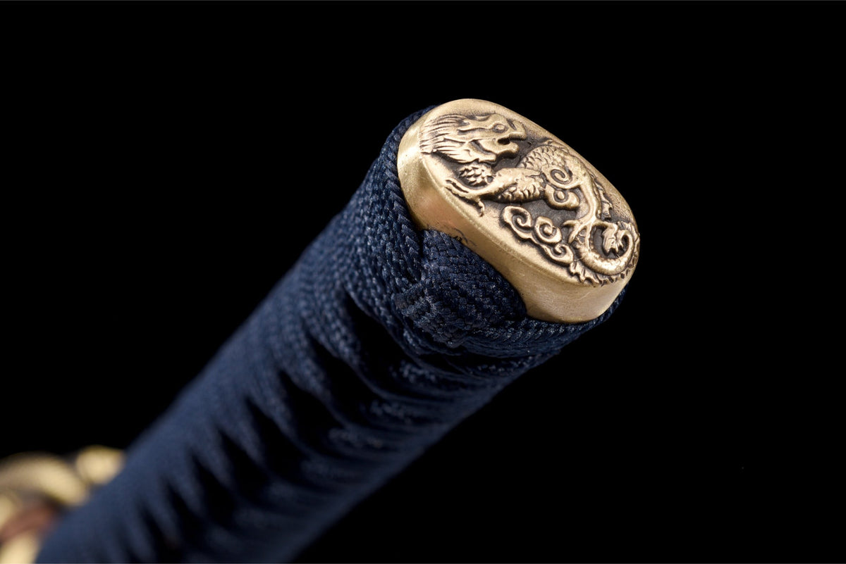 Midori no Yoru 緑の夜 Katana – Damascus Steel, Green-Black Saya – view 16