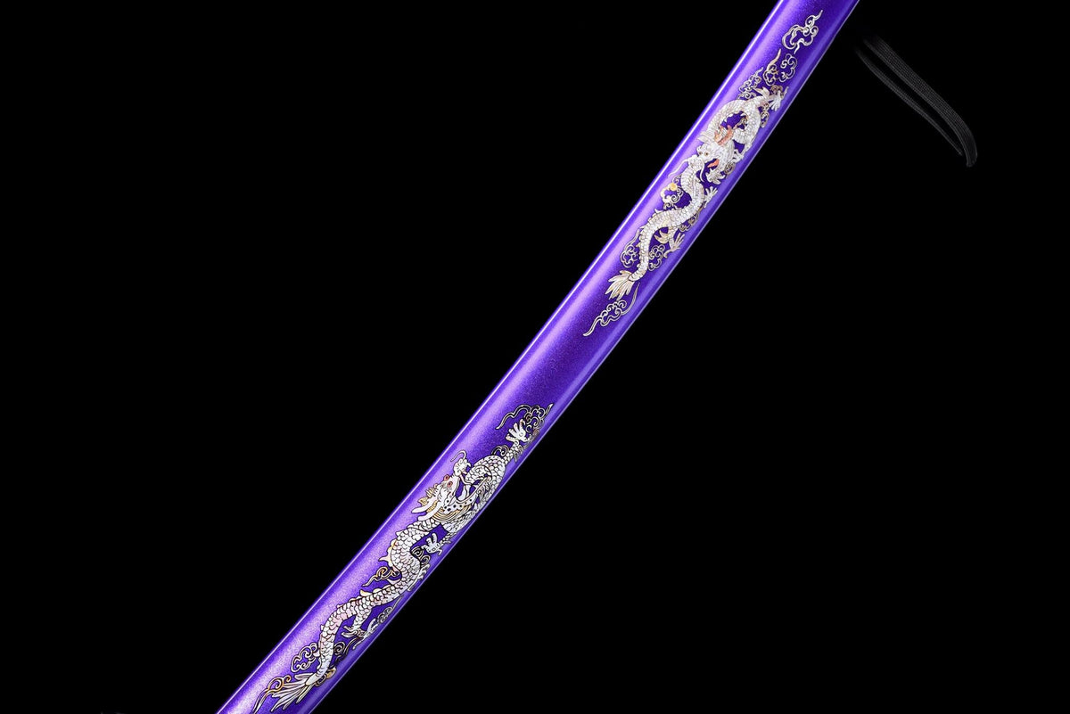 Murasaki Ryuu 紫竜 Katana – Purple 1060 Steel, Dragon – view 12