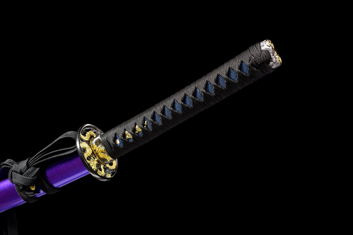Murasaki Ryuu 紫竜 Katana – Purple 1060 Steel, Dragon – view 17