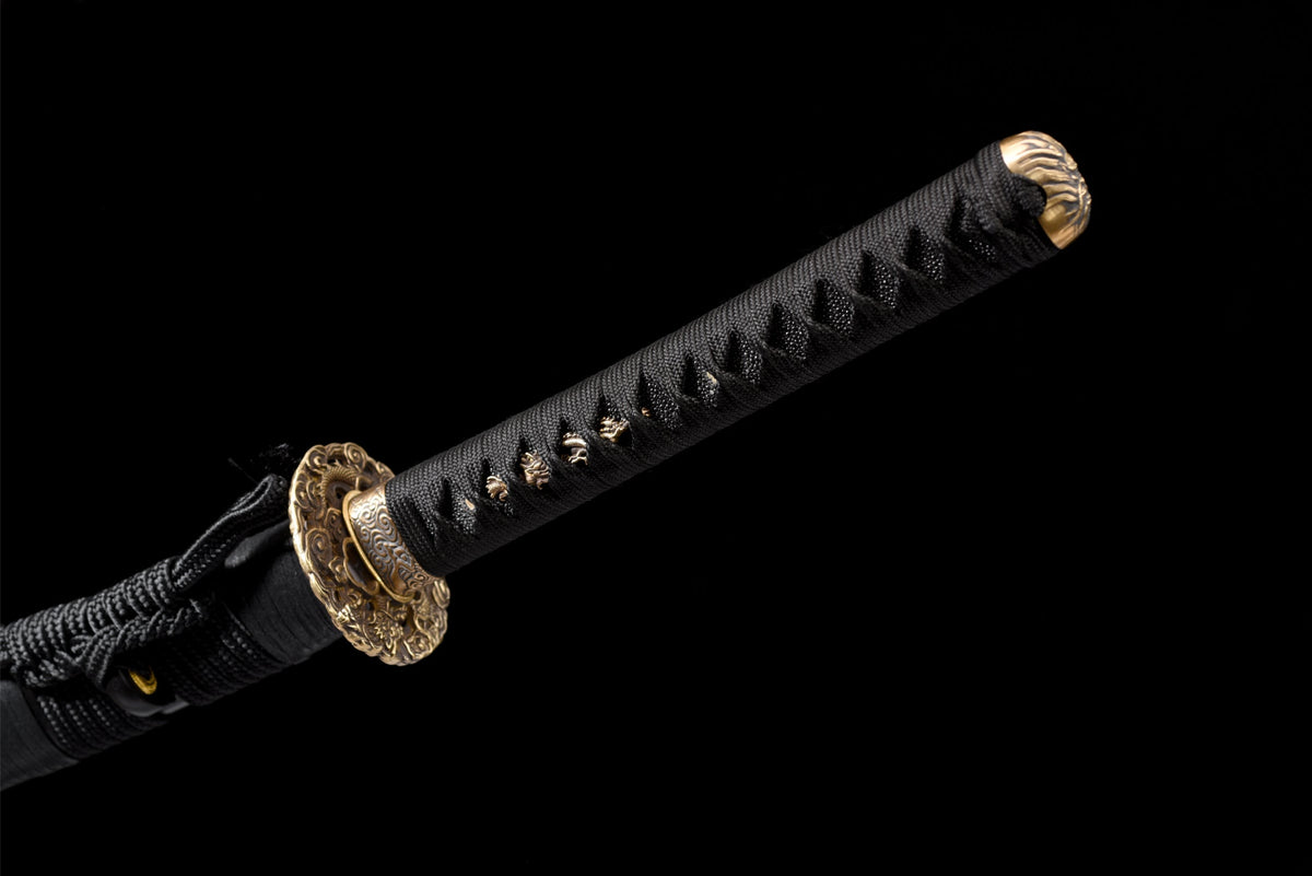 Shishi 獅子 Katana — T10 Steel, Mirror Polish, Black Saya – view 9