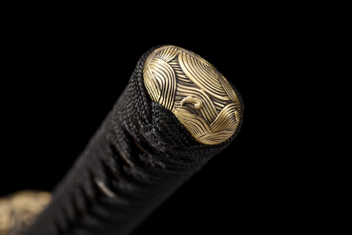 Katana Tatsu 竜 – Damascus Steel, Hand-painted Dragon Saya – view 19