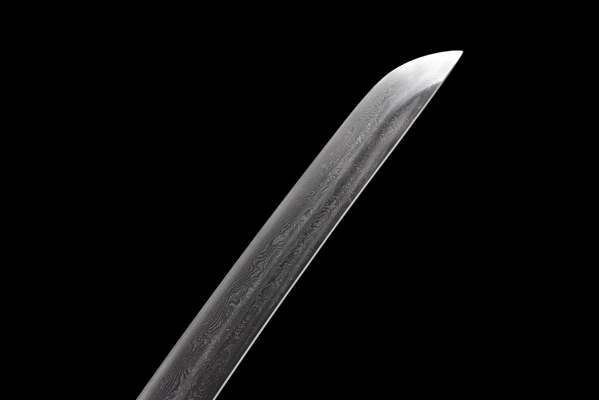 Katana Tatsu 竜 – Damascus Steel, Hand-painted Dragon Saya – view 7
