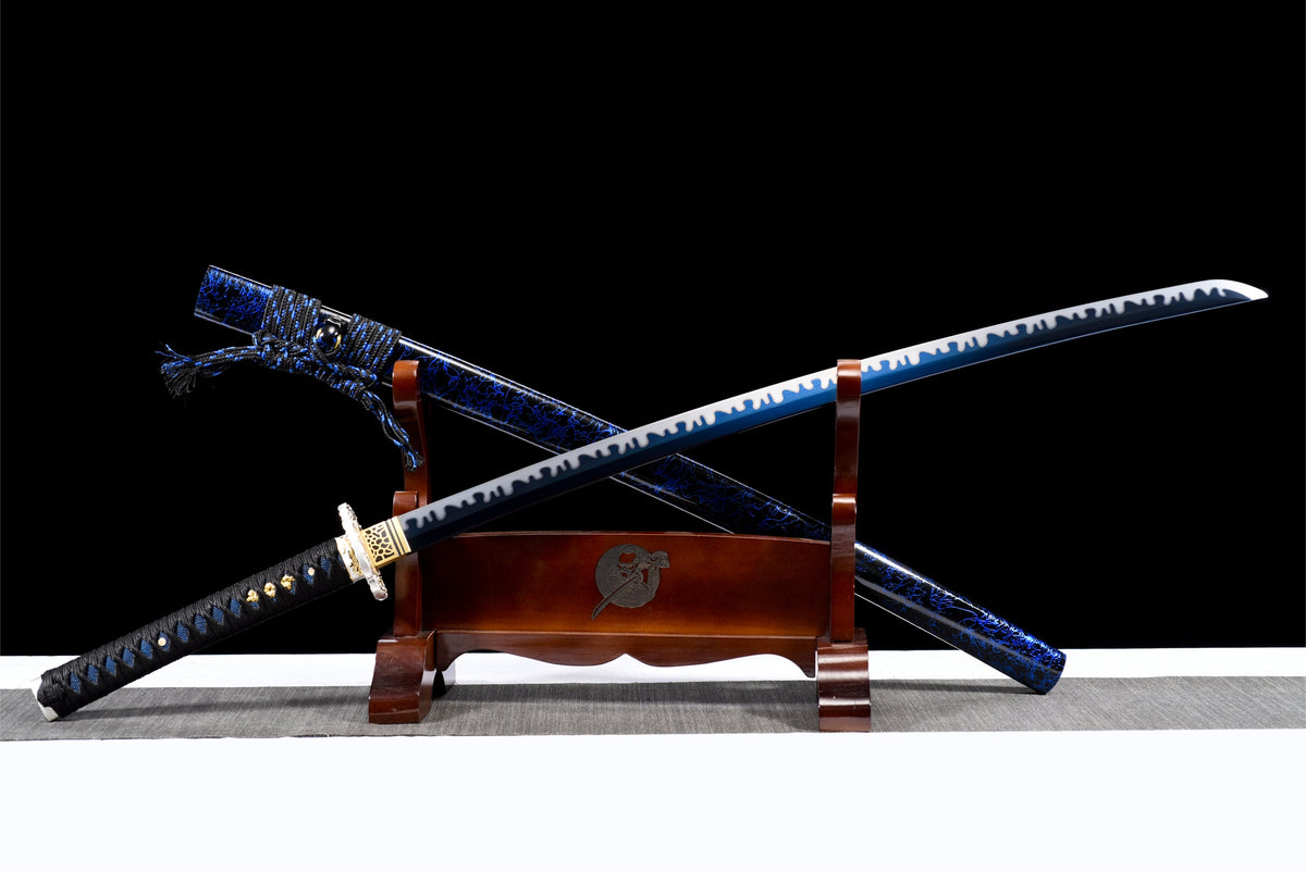 Katana Yoru 夜 – Blue Manganese Steel Blade – view 4