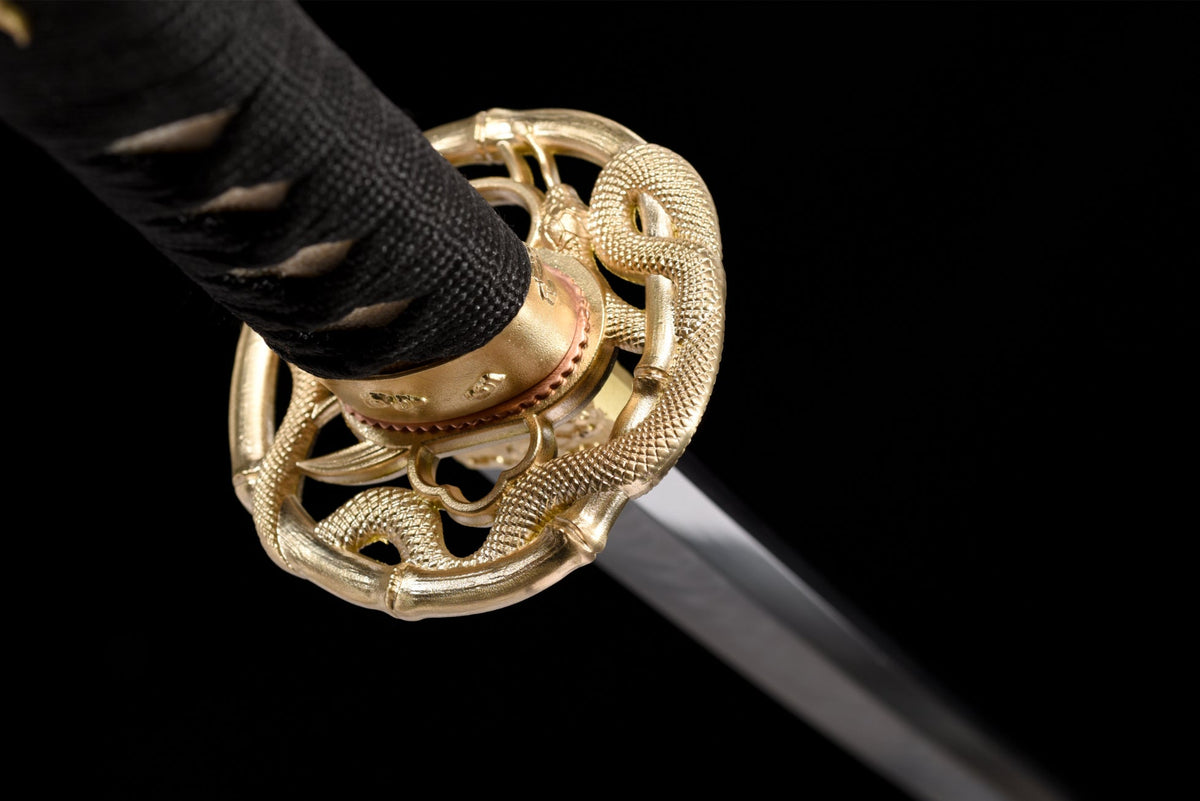Ryū no Hōkō 竜の咆哮 Katana — T10 Steel, Silver Dragon Saya – view 9