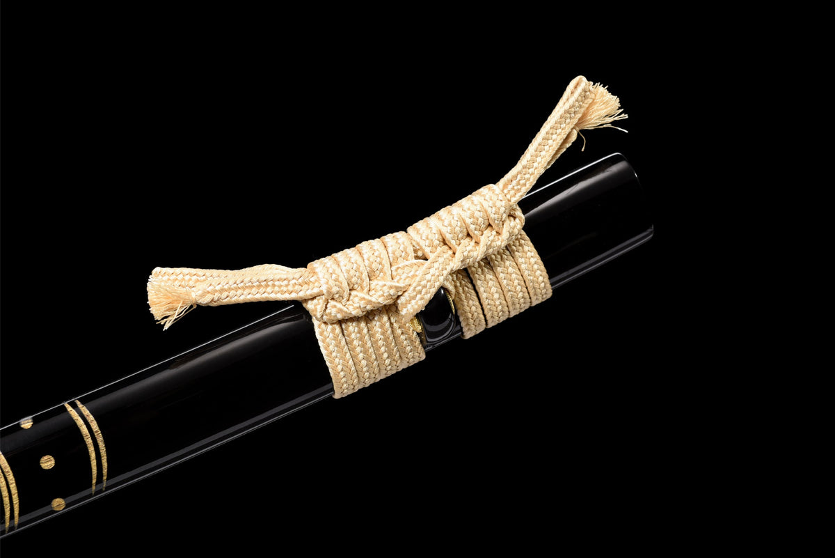 Kinryu Katana 金竜 – Damascus Steel, Gold Dragon Saya – view 16