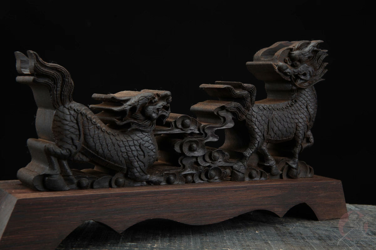 Ryuu 竜 Katana Stand – Carved Rosewood – view 11