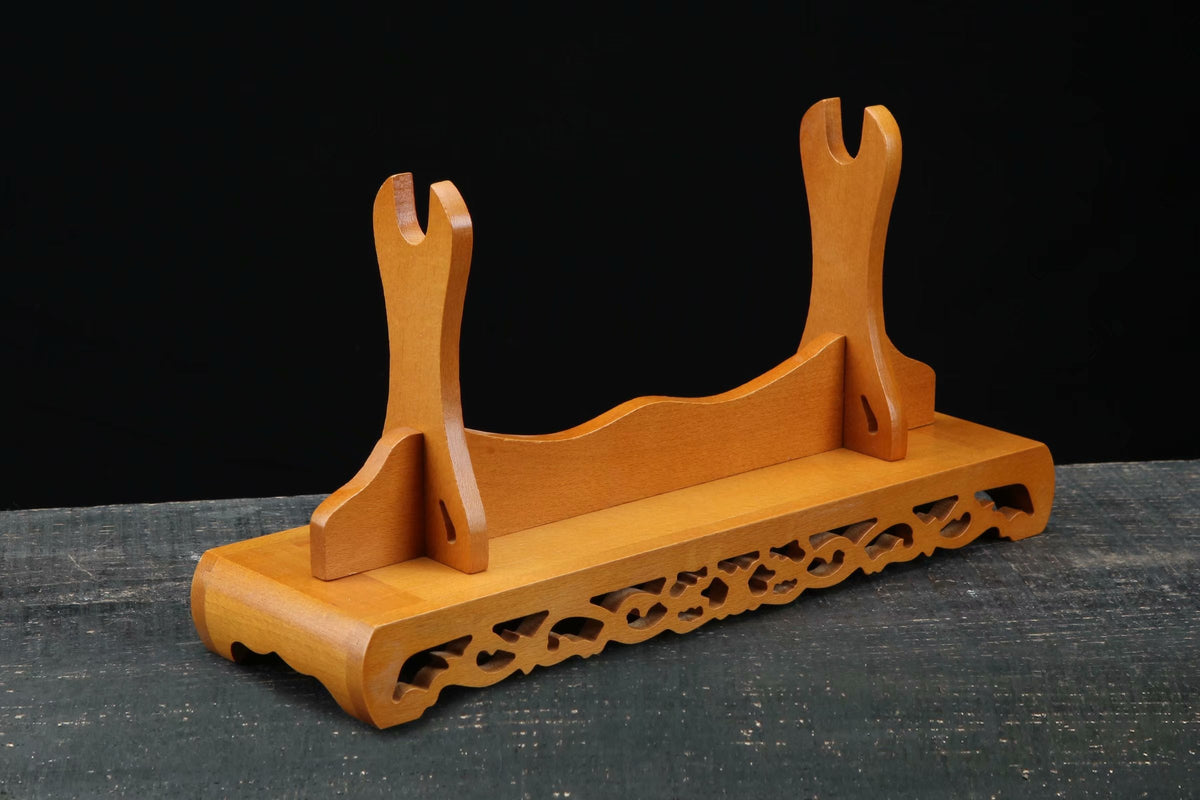 Taiyou 太陽 Katana Stand – Carved Hardwood – view 3