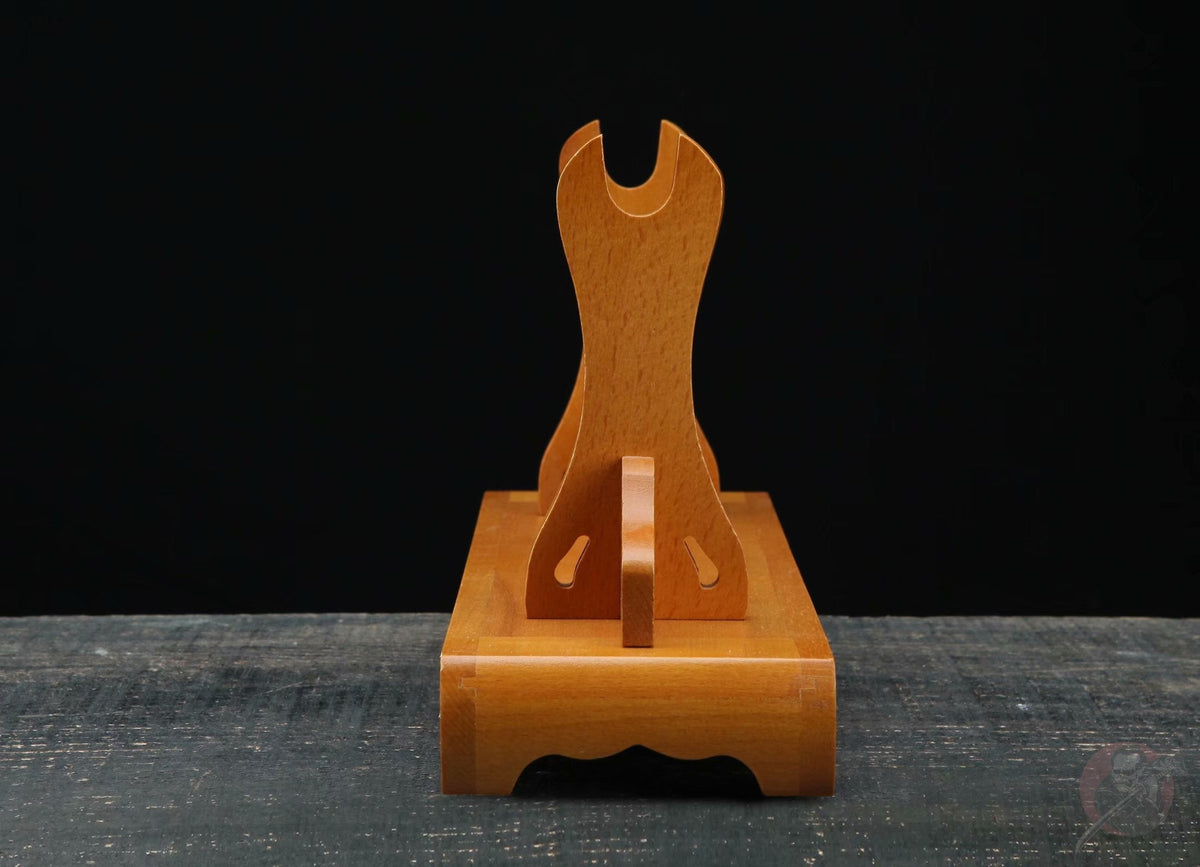 Taiyou 太陽 Katana Stand – Carved Hardwood – view 5