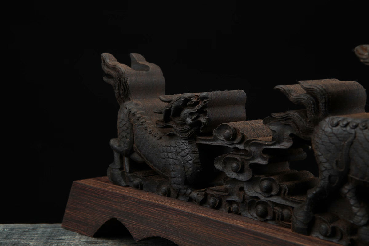 Ryuu 竜 Katana Stand – Carved Rosewood – view 9