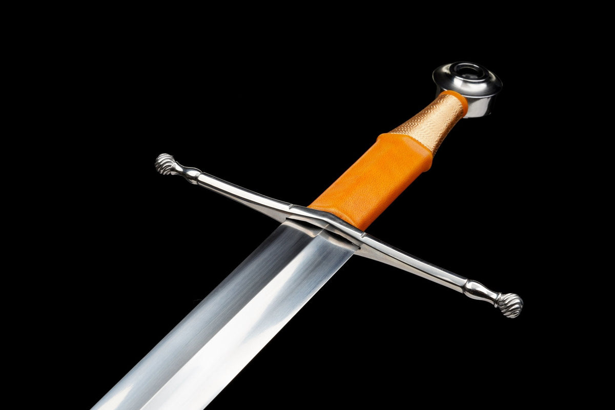Aurantia Long Sword – European Style, Amber Leather Scabbard – view 13