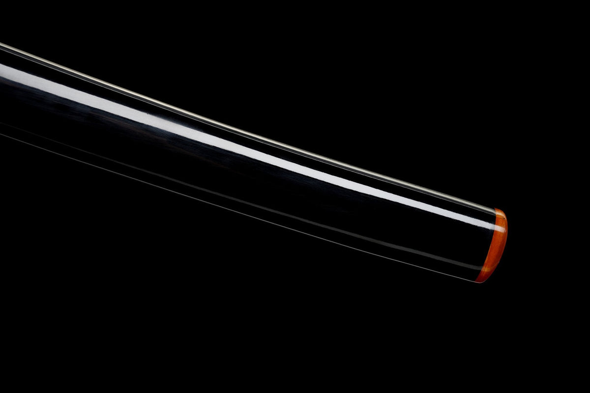 Mikazuki 三日月 Katana – Damascus Steel, Crescent Moon Tsuba – view 13