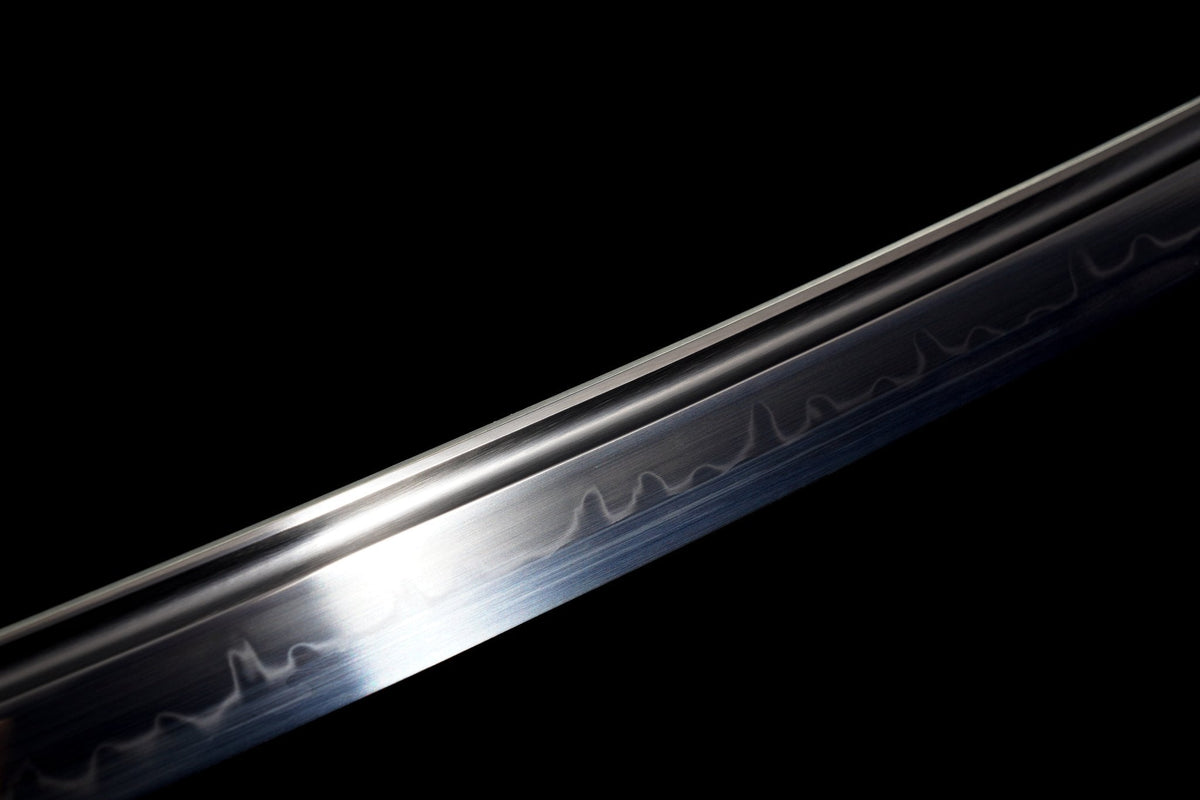 Shirokami 白狼 Katana – White Wolf Tsuba, T10 Steel – view 10