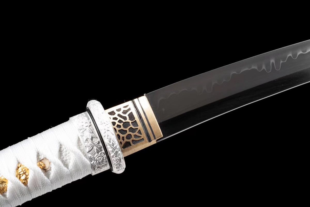 Ōkami 狼 Tanto – Wolf, T10 Steel with Hamon, Ebony Saya – view 5