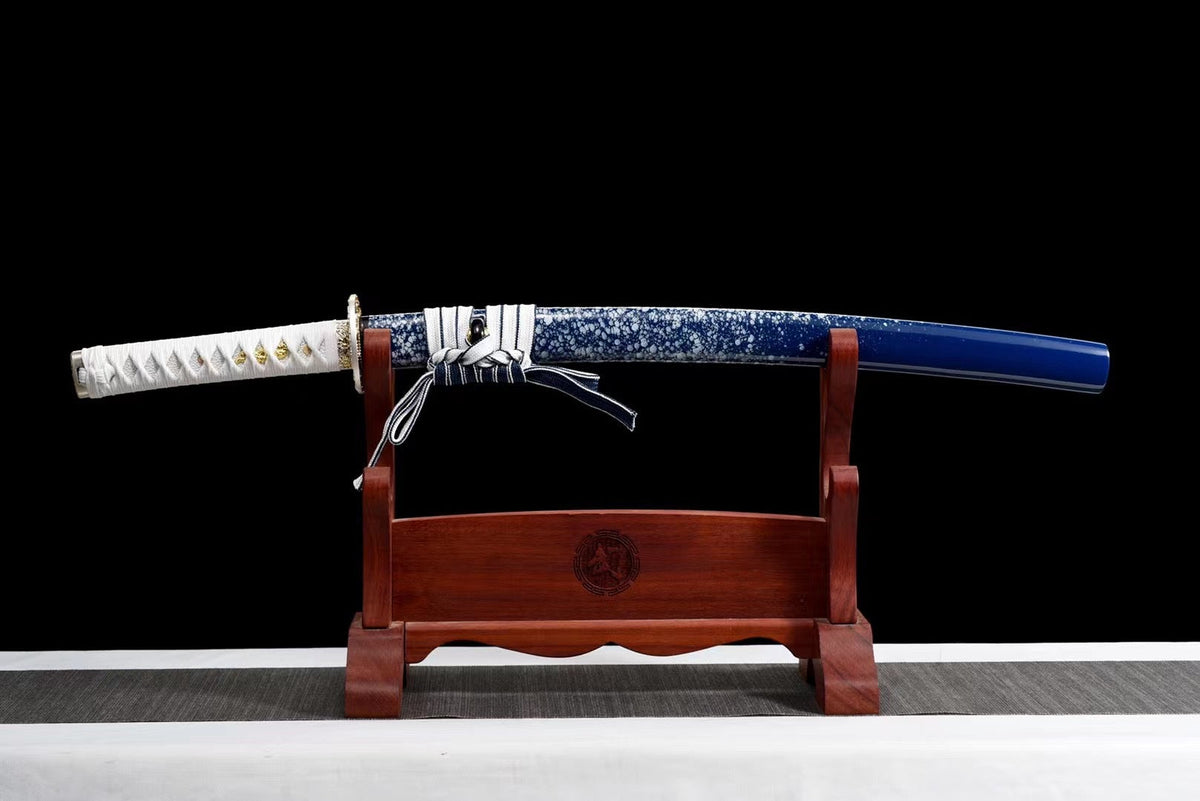 Wakizashi Kaiyō 海洋 – T10 Steel with Bo-hi, Ebony Saya – view 3