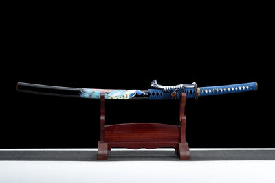 Kujaku 孔雀 Katana – T10 Steel, Clove Hamon, Peacock Saya – view 5