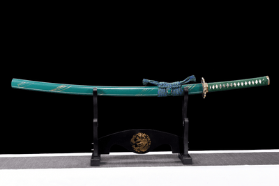 Emerarudo エメラルド Katana, T10 Steel, Claw Hamon – view 5
