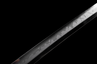 Orochi 大蛇 Katana – T10 Steel, Flame Hamon, Ebony Saya – view 7