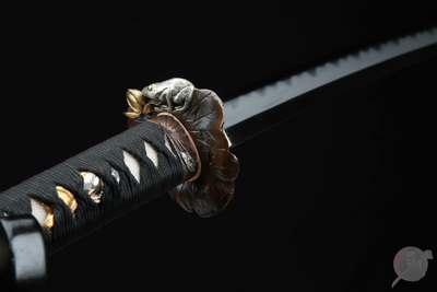 Numachi 沼地 Katana — Damascus Steel, Ebony Saya – view 11
