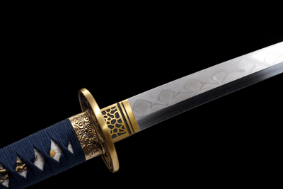 Yonaguni 与那国 Katana — T10 Steel, Light Blue Saya – view 10