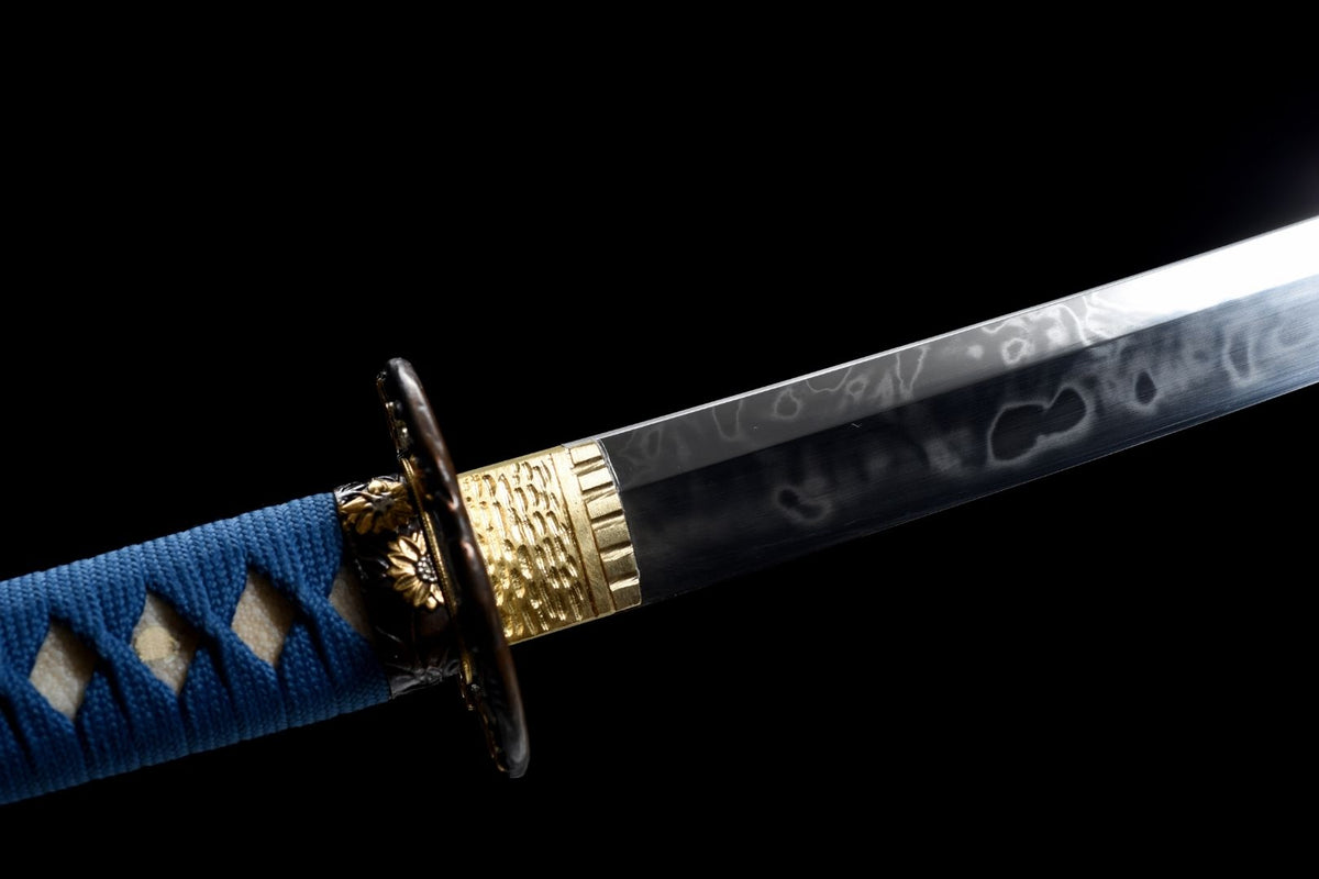 Kujaku 孔雀 Katana – T10 Steel, Clove Hamon, Peacock Saya – view 10
