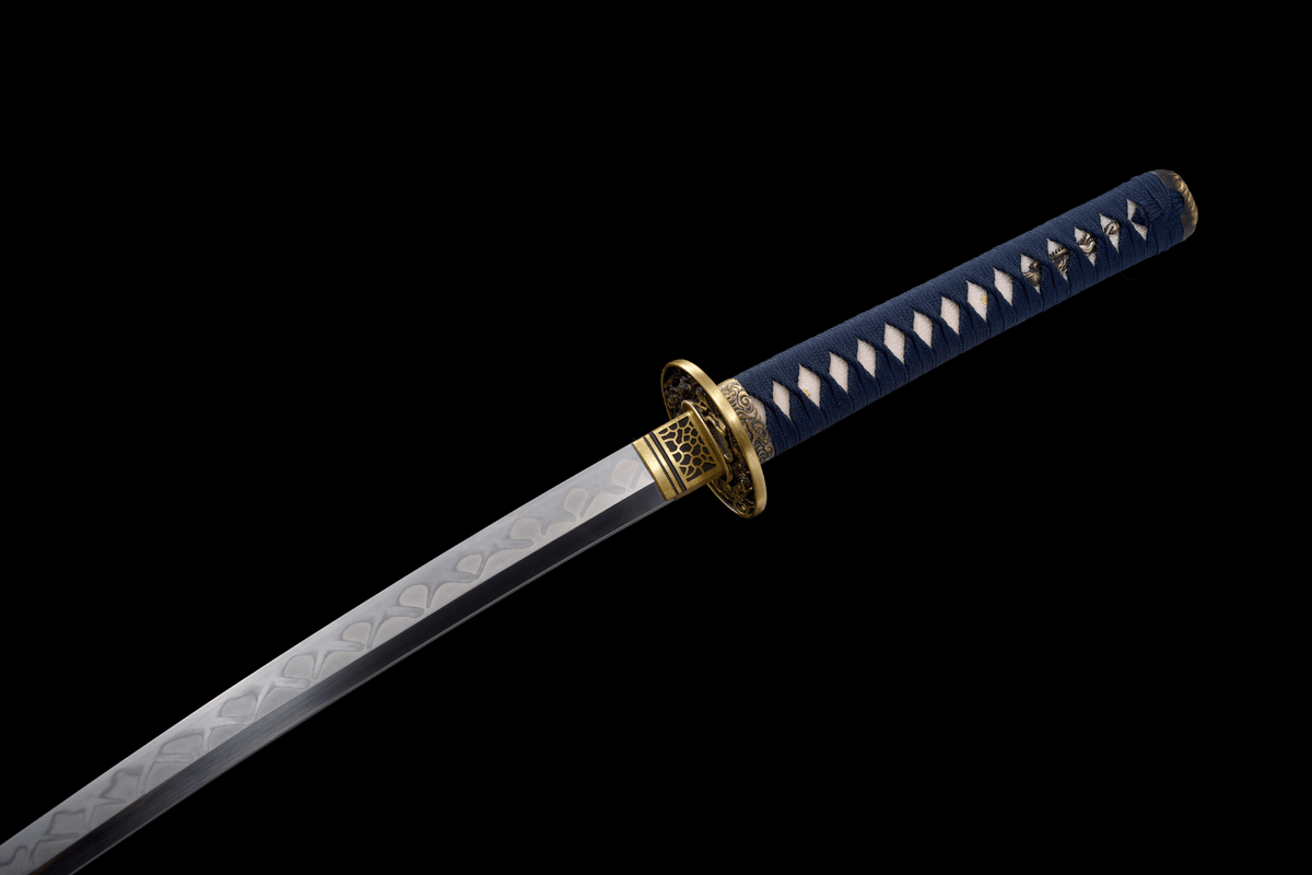 Yonaguni 与那国 Katana — T10 Steel, Light Blue Saya – view 7