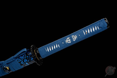 Chie 知恵 Katana – Blue Blade, Manganese Steel, Blue Saya – view 14