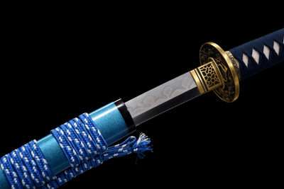 Yonaguni 与那国 Katana — T10 Steel, Light Blue Saya – view 12