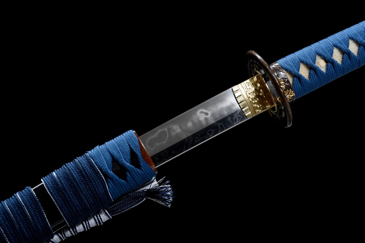 Kujaku 孔雀 Katana – T10 Steel, Clove Hamon, Peacock Saya – view 7