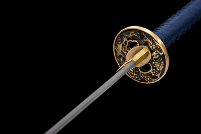Yonaguni 与那国 Katana — T10 Steel, Light Blue Saya – view 8