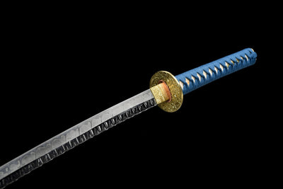 Katana Umi 海 – T10 Steel, Blue Dragon Saya – view 14