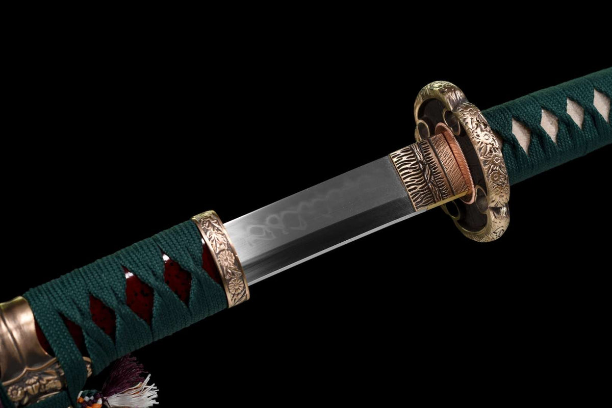 Genki Katana 元気 – T10 Steel, Premium Copper, Tachi Mounting – view 15