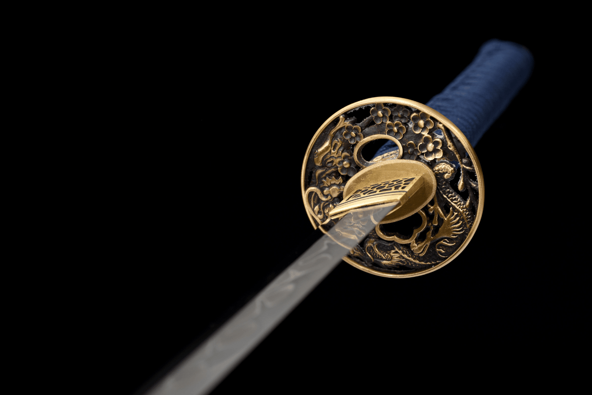 Yonaguni 与那国 Katana — T10 Steel, Light Blue Saya – view 9