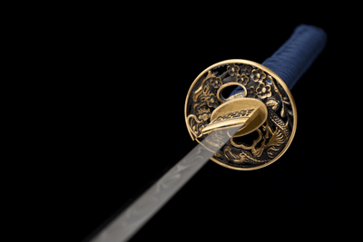 Yonaguni 与那国 Katana — T10 Steel, Light Blue Saya – view 9