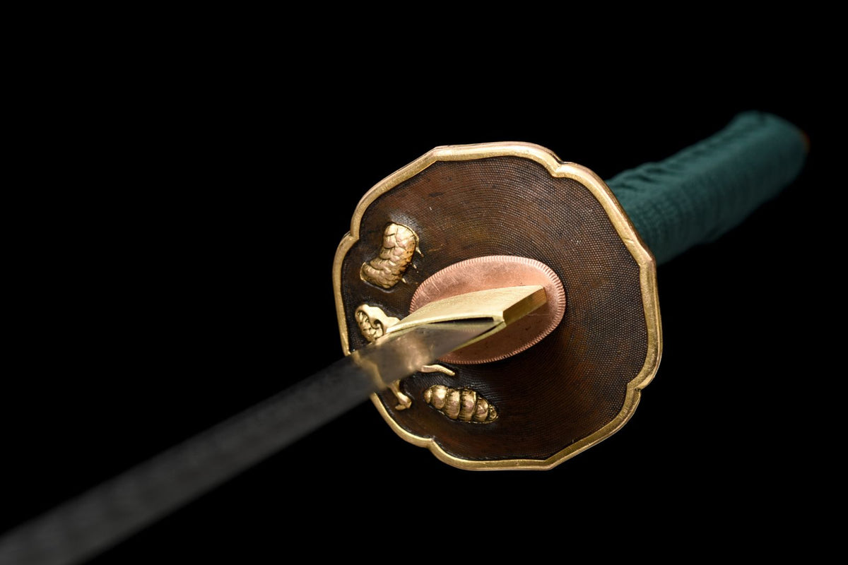 Ozayaka 鮮やか Katana – Damascus Steel, Dragon Saya – view 15