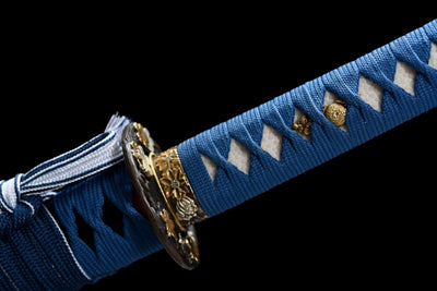 Kujaku 孔雀 Katana – T10 Steel, Clove Hamon, Peacock Saya – view 16