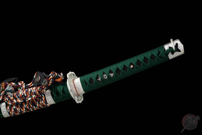 Oda Katana 織田 – T10 Steel, Green Saya with Oda Clan Crest – view 19