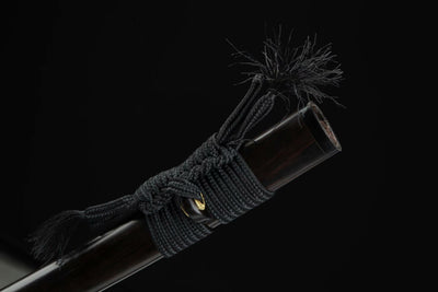 Tonbo Katana トンボ – Damascus Steel, Ebony Saya – view 15