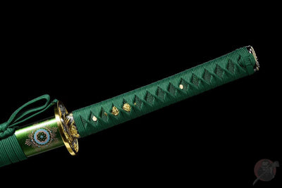 Suigyoku 翠玉 Katana – Spring Steel, Green Saya – view 9