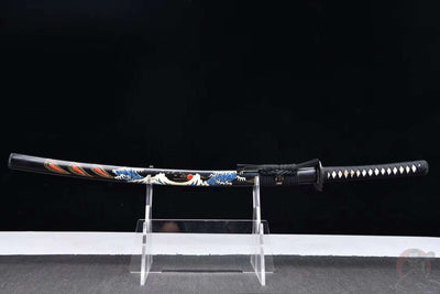 Nihon Katana 日本 – T10 Steel, Flame Hamon, Sharpened Blade – view 2