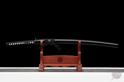 Koi 濃い Katana – Manganese Steel, Ebony Saya, Iron Tsuba – view 3